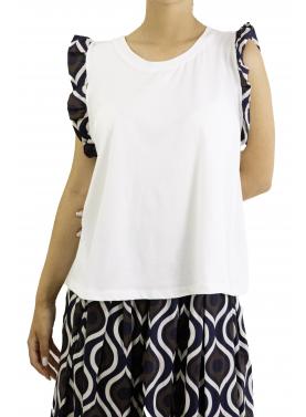 Maglia con volant fantasia  "Elivira"